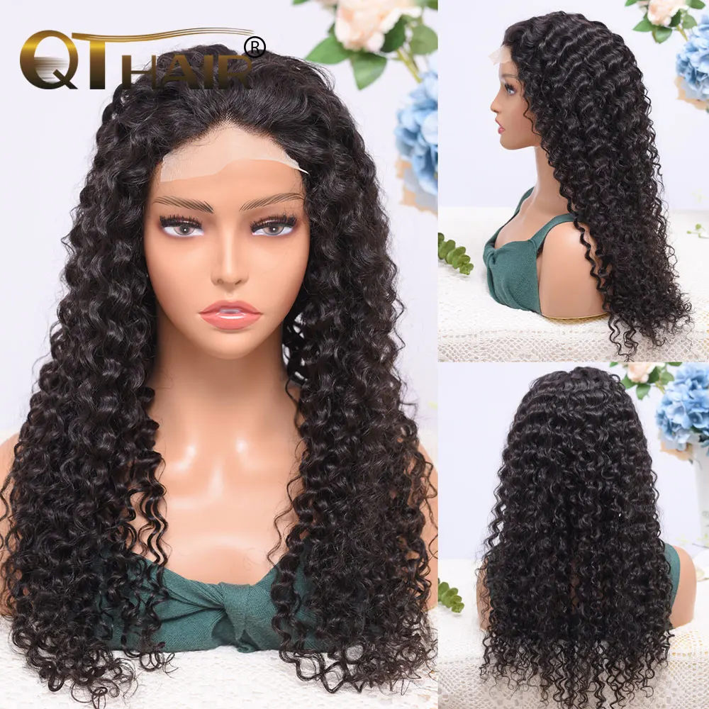 

30 Inch Water Wave Closure Wigs for Women Curly Human Hair Peruvian 4x4 lace Closure Wet And Wavy Loose Deep Wave For Woman