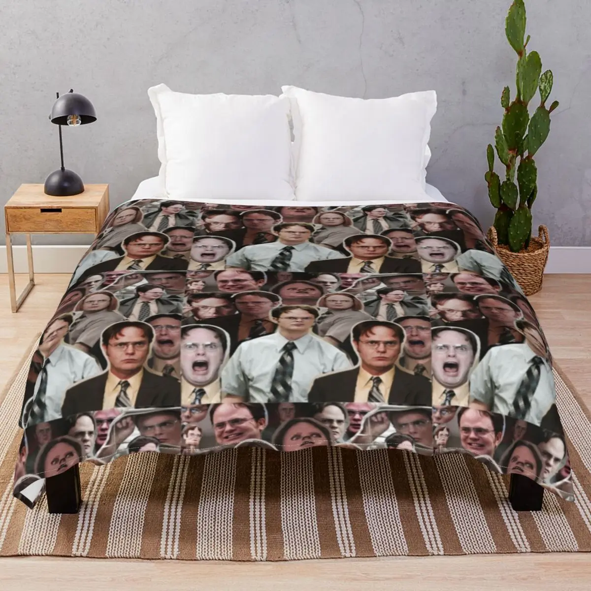 Dwight Schrute The Office Blankets Fleece Summer Fluffy Unisex Throw Blanket for Bed Home Couch Camp Office