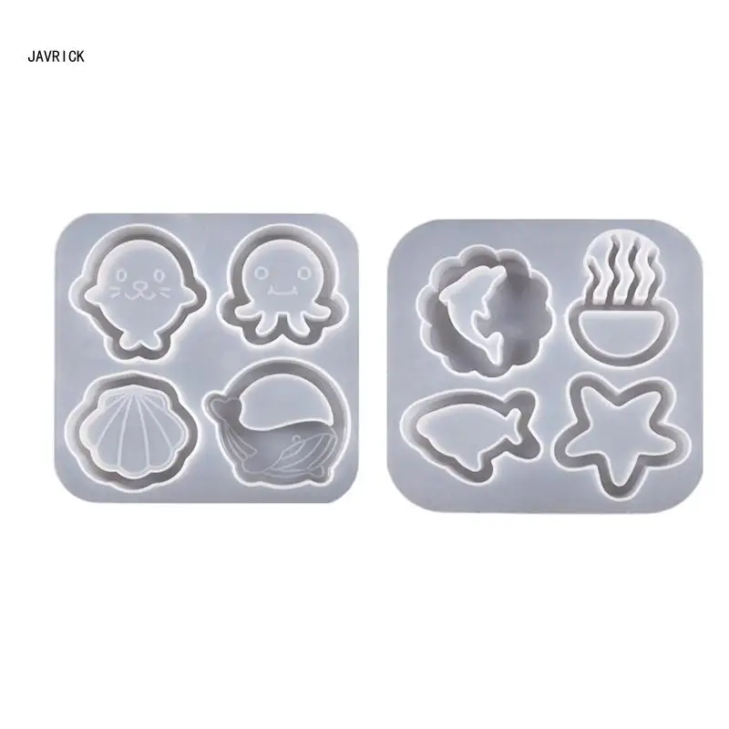 

3D Marine Animals Silicone Mold Resin Shaker Mold DIY Pendant Keychain Jewelry Making Tools DIY Craft Supplies D0LC