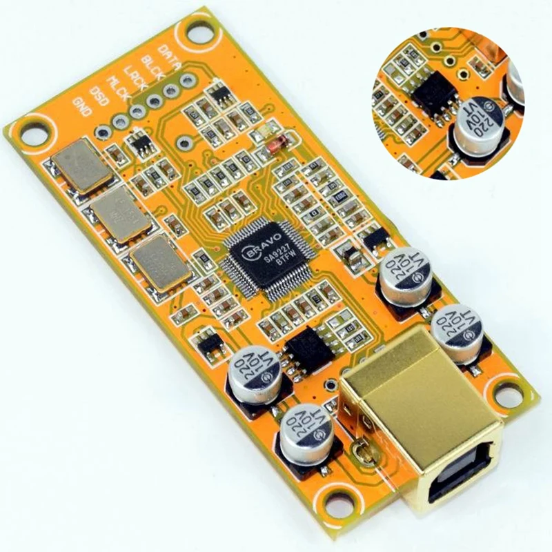 YJ00401 - SA9227 384K 32 бит Поддержка дочерней карты DAC DSD256 выход может выбрать родной или