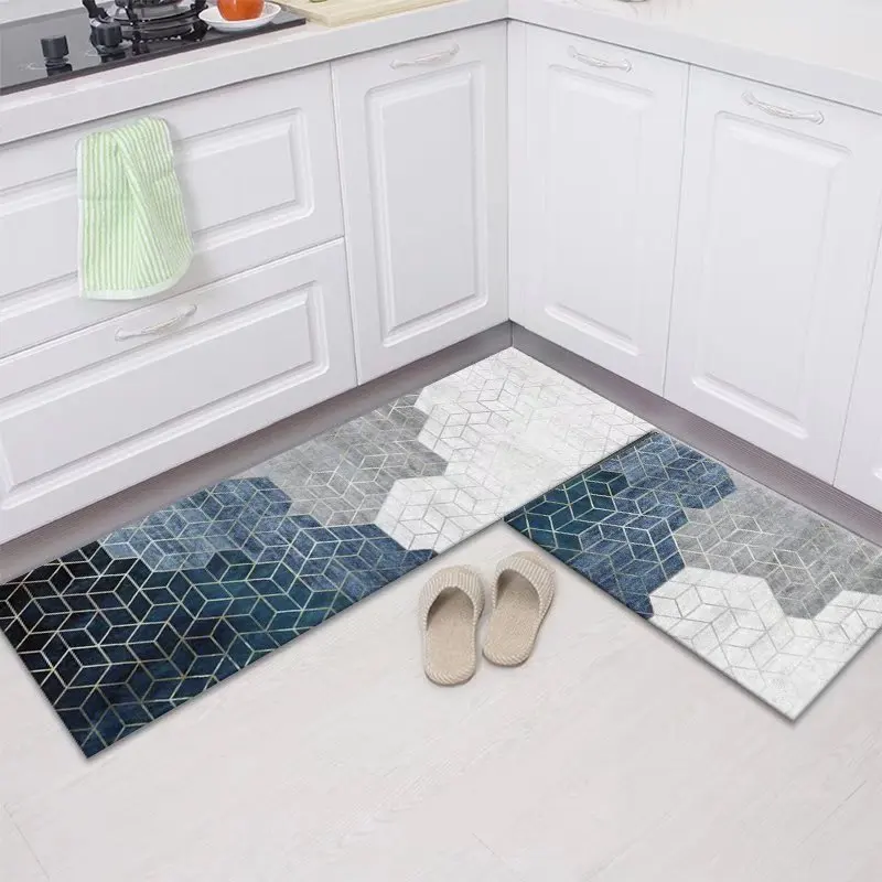 

Nordic Kitchen Floor Mat Non-Slip Entrance Doormat Soft Absorbent Carpet Long Strip Door Mat Modern Home Decor Kitchen Rug