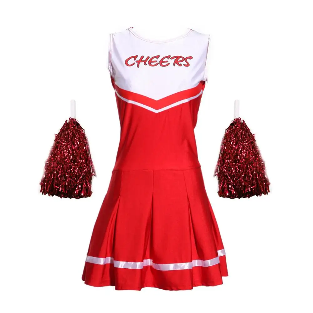 

High School Girl Cheerleader Costume Game School Party Cheer Student Uniform Outfit