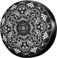 kiuloam tribal ethnic floral mandala pattern spare tire cover polyester universal sunscreen waterproof wheel covers