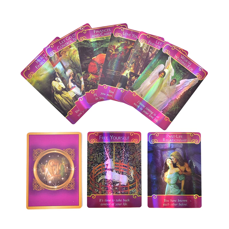 

Holographic Romance Angels Oracle Tarot Cards English Board Game Playing Card