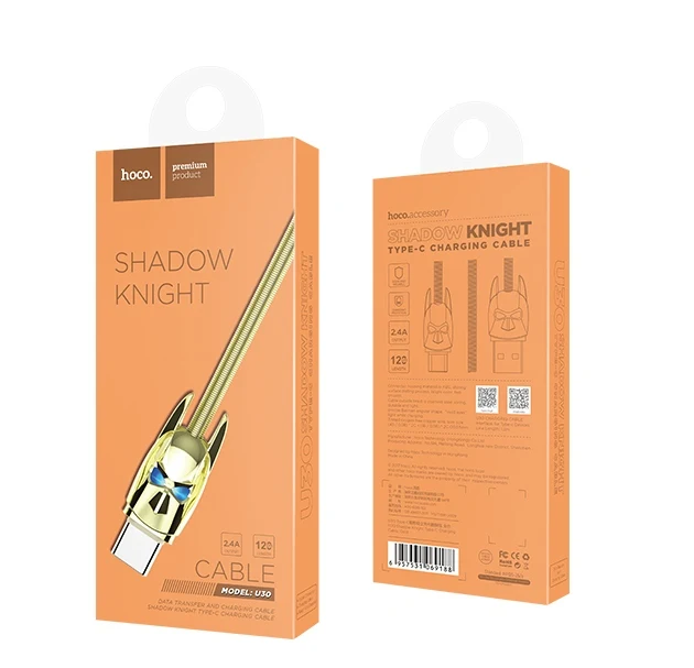 HOCO U30 Shadow Дата-кабель USB 2.4A для Type-C 1.2м | Мобильные телефоны и аксессуары