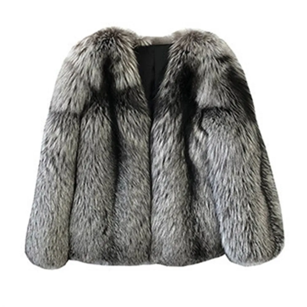 

Ladies Style Ladies Fashion Authentic Silver Fox Fur women's Winter Warm Fur Coat Casaco Pele Verdadeira Silver Real Fur Jacket