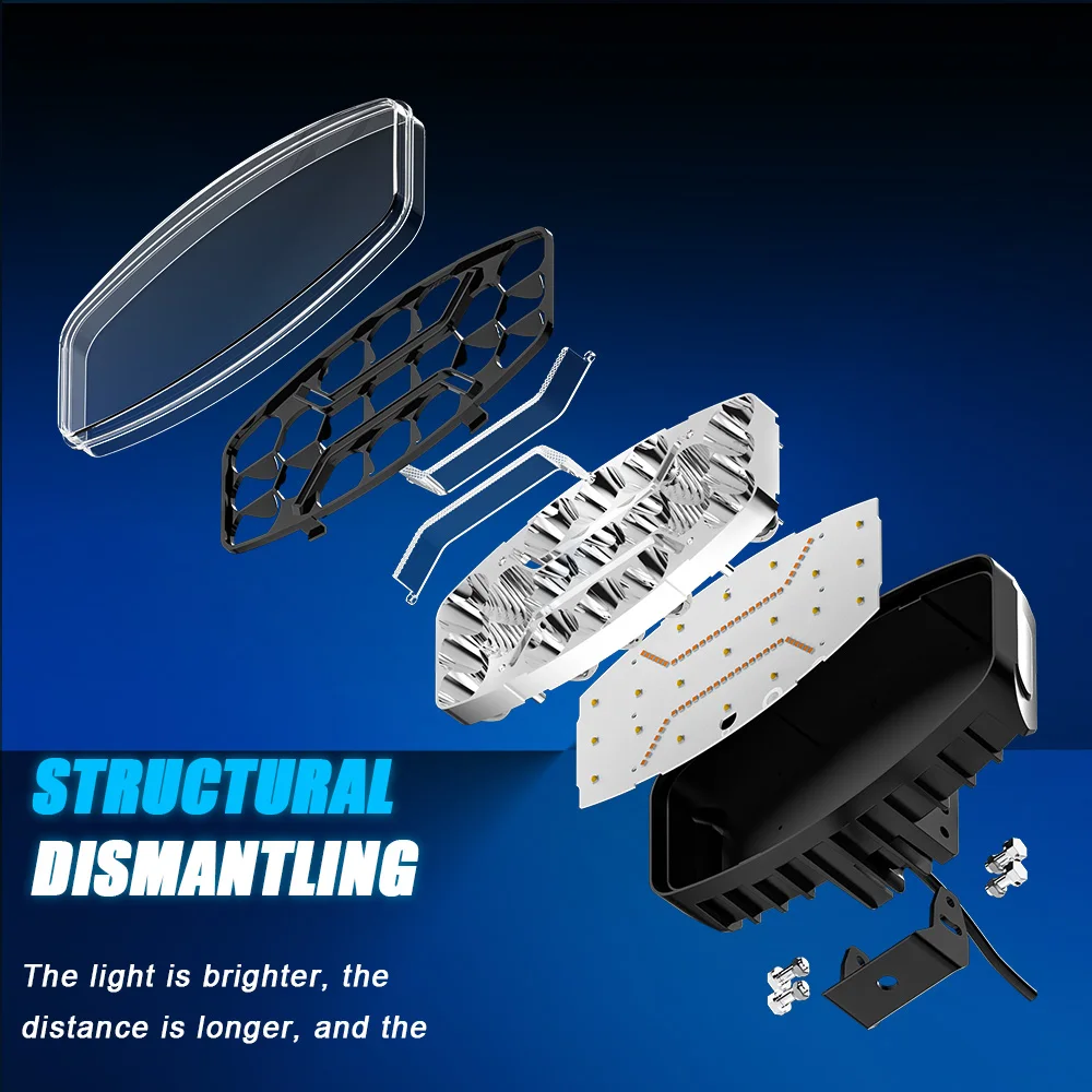 фары дальнего свет10 дюймов 12 В/24 В фара для грузовика прицепа желтого и белого