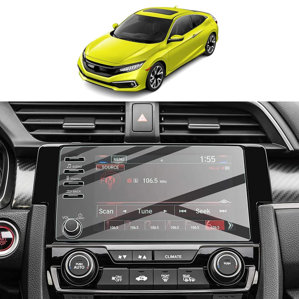 

For Honda Civic LX EX Touring Si EX-L 2019 2020 2021 GPS Navigation Touchscreen Protector Display Tempered Glass Film