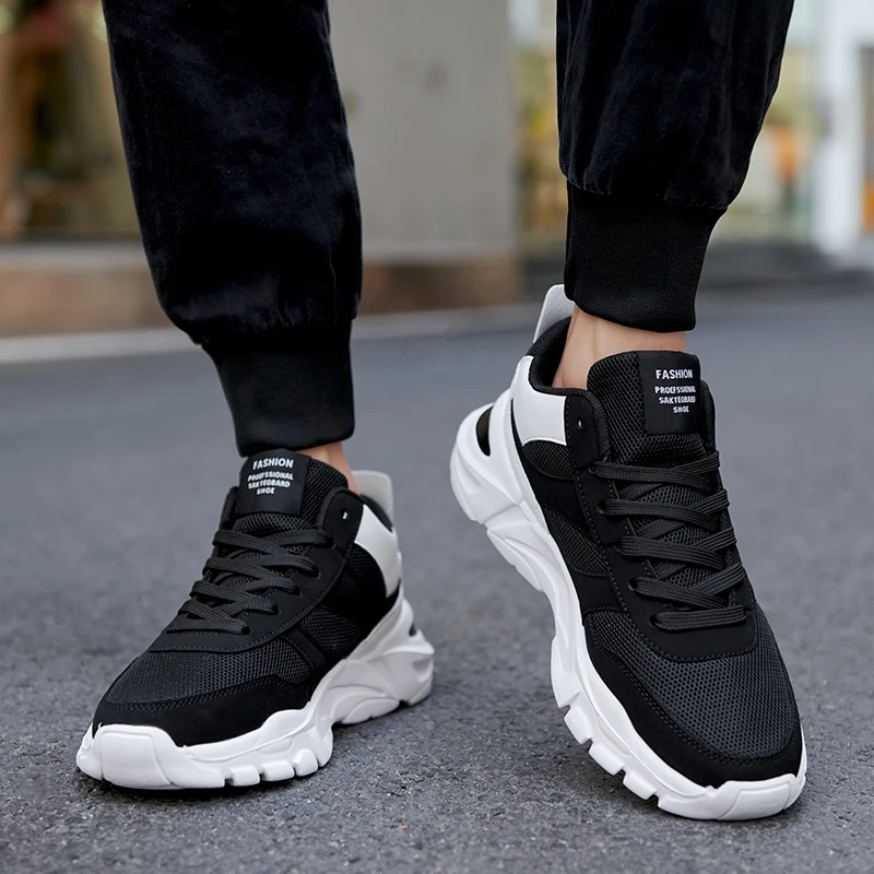 New Men Running Shoes Fashion Chunky Sneakers Lightweight Breathable Casual Shoes Men Walking Footwear Male Tenis Masculino