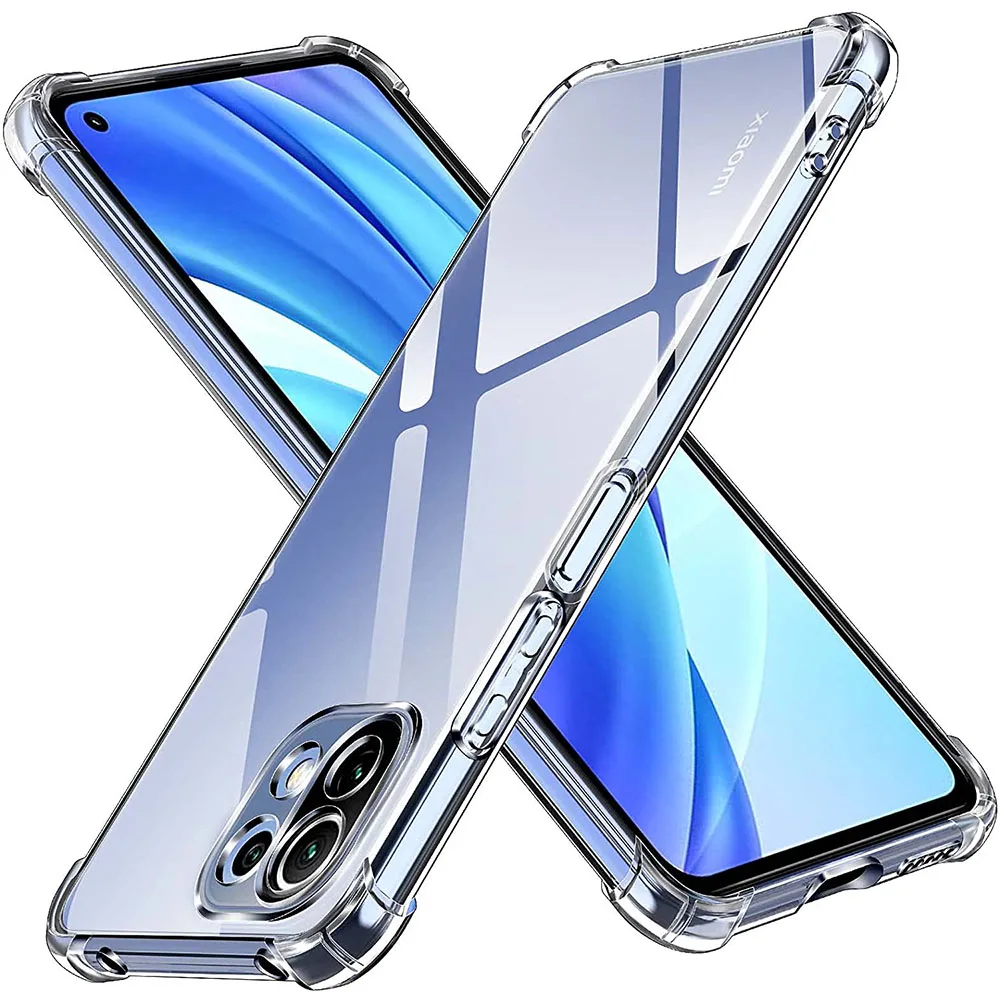 

3D Airbag Shockproof Silicone Phone Case For Xiaomi Mi 11 Lite 11i 11X 11T Pro Ultra Thin Soft Back Cover Camera Protect Shell