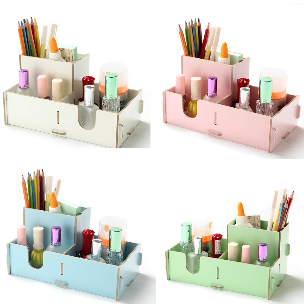 Desk Organizer for Pens Storage Brush Stand Desk Pencil Holder For School Supplies Kawaii Stationery & Office Makeup Storage Box
