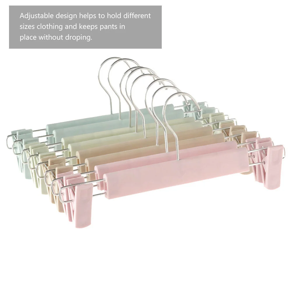 10 шт. вешалка для костюма зажим брюк вешалки одежды сушилка черный регулируемый