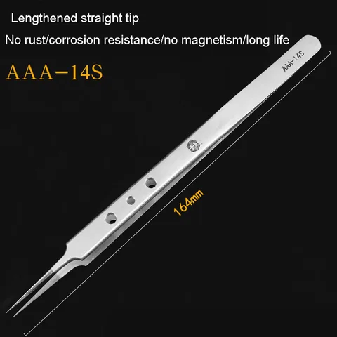 Оригинальный Пинцет из нержавеющей стали, точный изогнутый и прямой удлиненный Немагнитный инструмент для ремонта щипцов