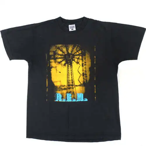 Футболка в стиле ретро с надписью r.e.m подарок для фаната TE2152