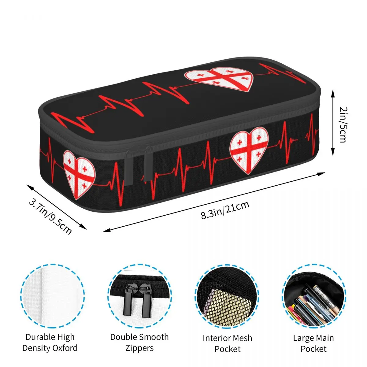 Индивидуальные чехлы для карандашей в стиле Я люблю страну Джорджия сердце СемьЯ