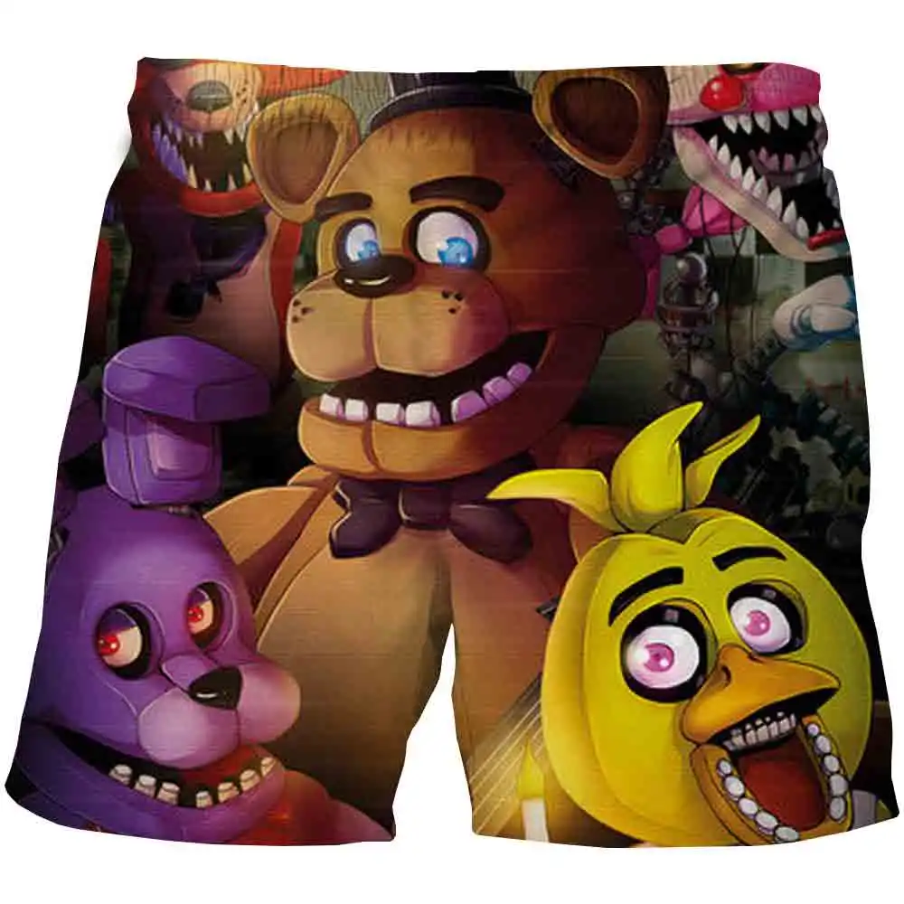 

Summer Girls Boys Five Night At Freddy Shorts Children's Short Pants Clothes Kid Terriost Game FNAF Short Trousers 4-14 Year Old