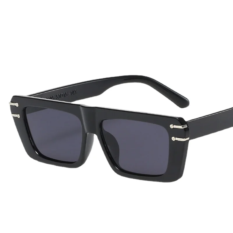 Retro Cat eyt Frame Sunglasses Women 2021 Luxury V Sun Glasses Men Fashion Rectangle Jelly Sunglasses with Metal Hinges UV400