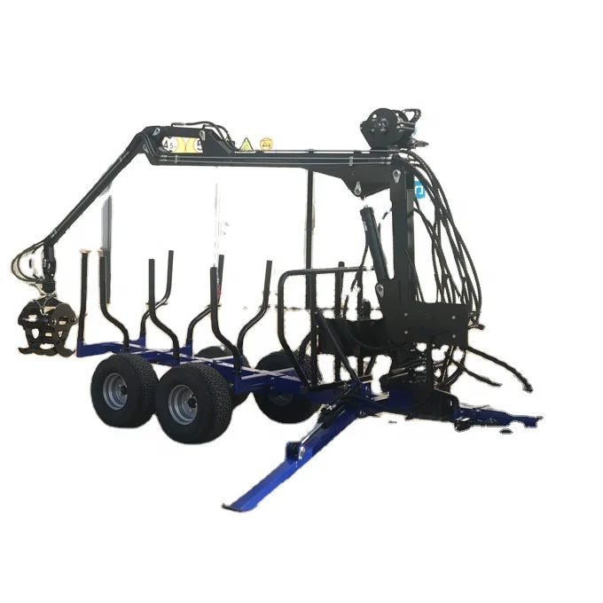 

ATV tow behind trailer with crane and winch