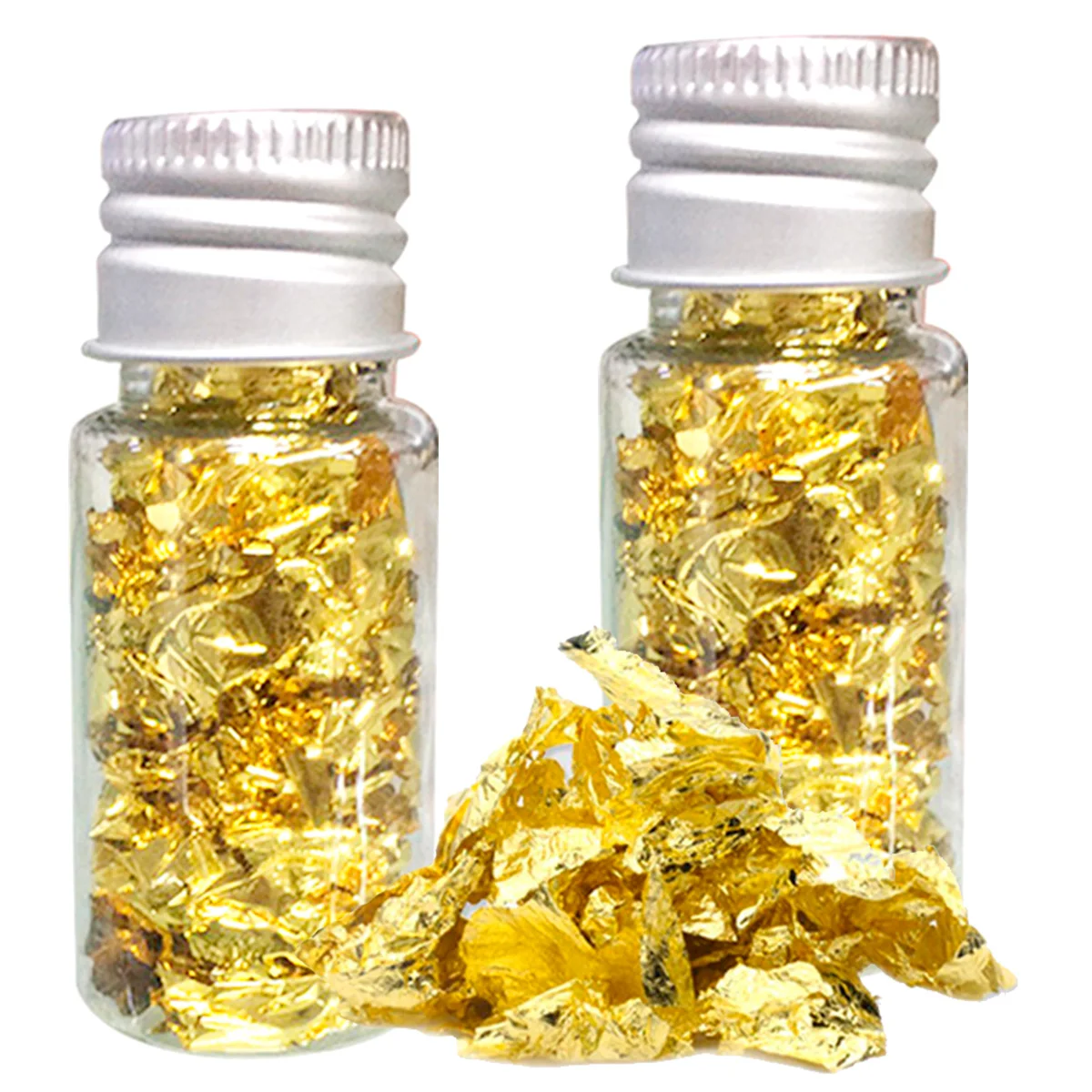 

2bottle Inedible Metallic Leaf DIY Shiny Gold Leaf Flake Luxury Resin Art Decoration Handicrafts Gilding Jewelry Making Supplies