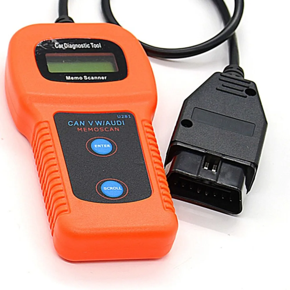 OBD2 OBDII Memo сканер U281 считыватель кодов считывание и стирание кода неисправности диагностический инструмент U281 считыватель кодов CAN-BUS сканер