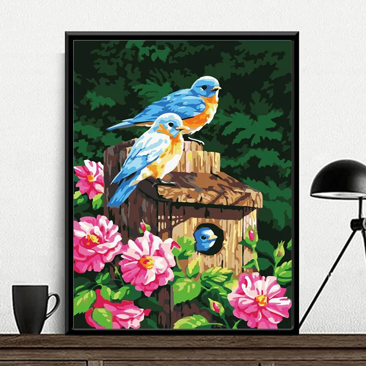 

20367Ann-Tulip diy digital oil painting oil painting acrylic flower painting explosion hand-filled landscape painting