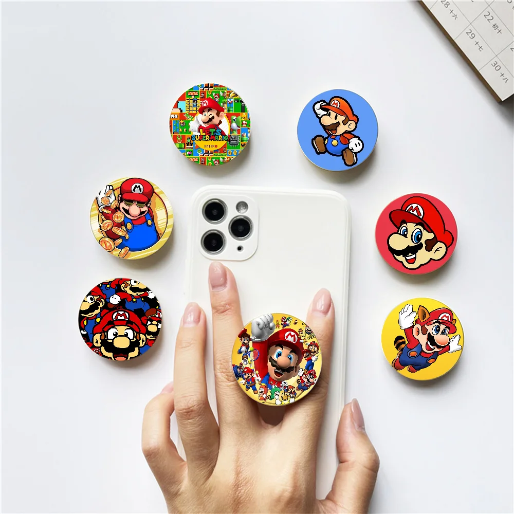 

Складной держатель для телефона Super Mario Bros, подставка для телефона с рисунками из мультфильмов, подходит для iPhone, Huawei, Redmi, Samsung