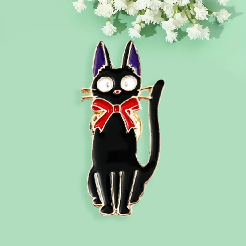 

Cartoon creative brooch Cute Little Black Cat Brooch best gift for friends and family