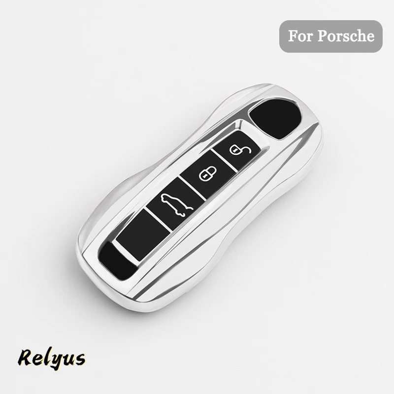 

Car TPU Key Case Cover Key Shell Fob Keychain for Porsche Panamera Cayenne 971 911 9YA Macan Boxster Auto Accessories