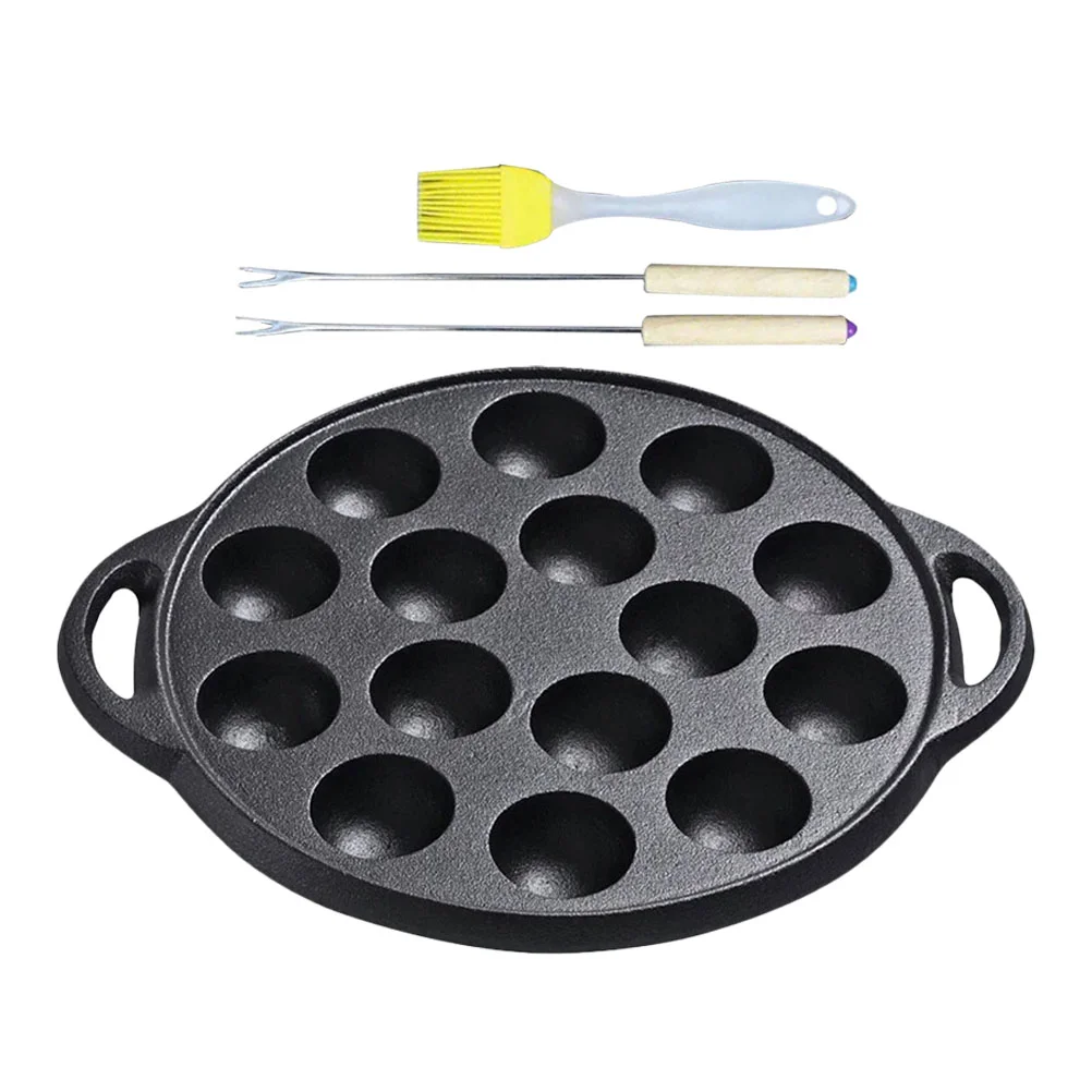 

Pan Escargot Plate Snail Takoyaki Dish Oyster Baking Serving Compartment Iron Tray Maker Platter Mushroom Grill Shell
