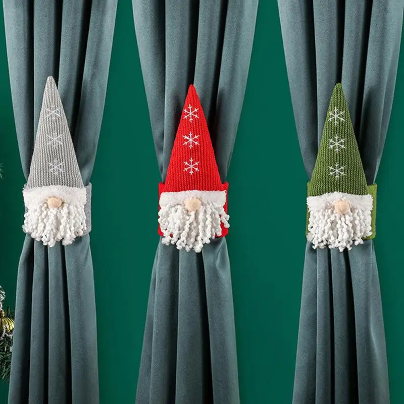 Рождественские украшения занавески ремешок Санта-Клаус украшение для