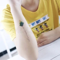 tattoos sticker life tree green plant rose little element hand water transfer temporary fake tatto for kid girl boy