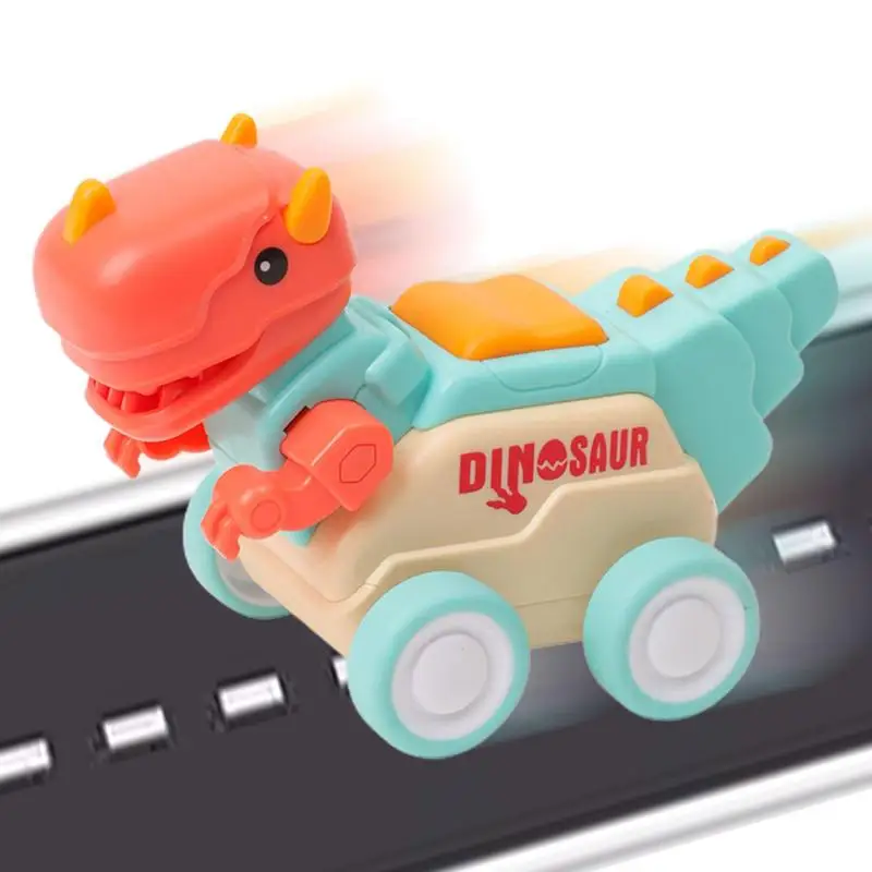 

Dino Car Toys Cute Pull Back Cars With Anti-skid Tires Inertial Dinosaur Car Toy Car Carrier Truck Toys For A Birthday Present