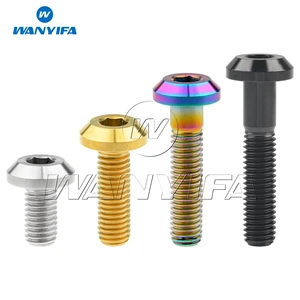 Титановый болт Wanyifa Ti M8x15 20 25 30 35 40 мм шестигранный ключ головка винт для велосипеда мотоцикла тормоз