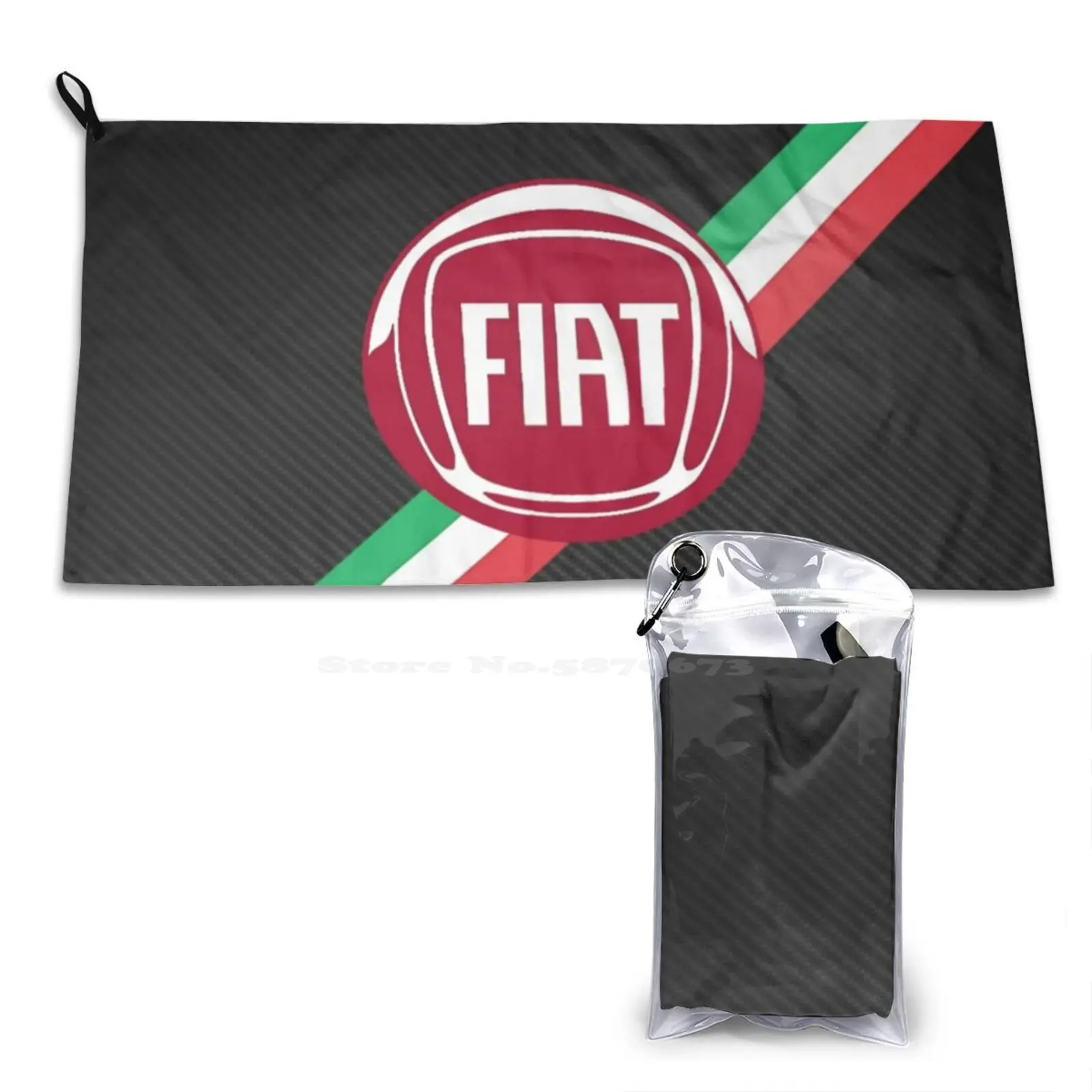 Логотип Италия Полосы Карбоновый фон на заказ Мягкие спортивные полотенца для