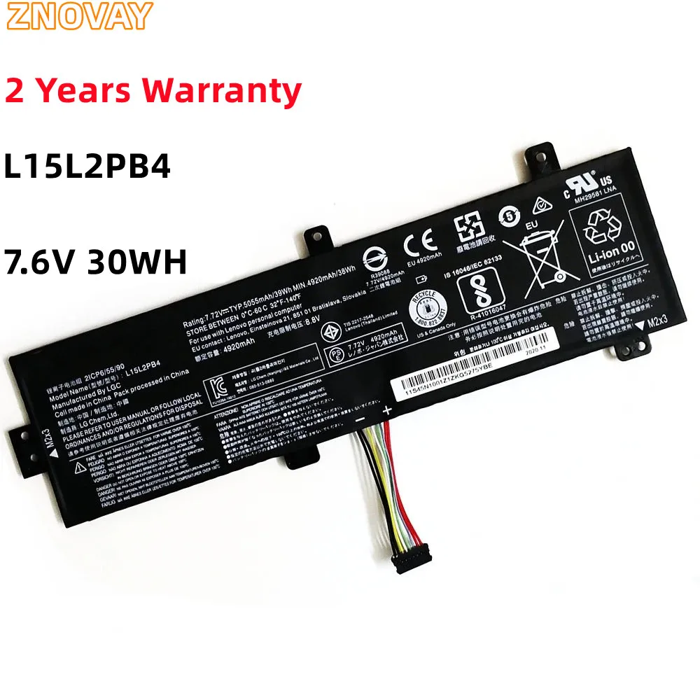 

L15L2PB4 7.6V 30WH Laptop Battery For LENOVO IdeaPad 310-15ISK 310-15IKB 510-15IKB L15L2PB5 L15M2PB5 L15C2PB5 L15M2PB3 L15C2PB3