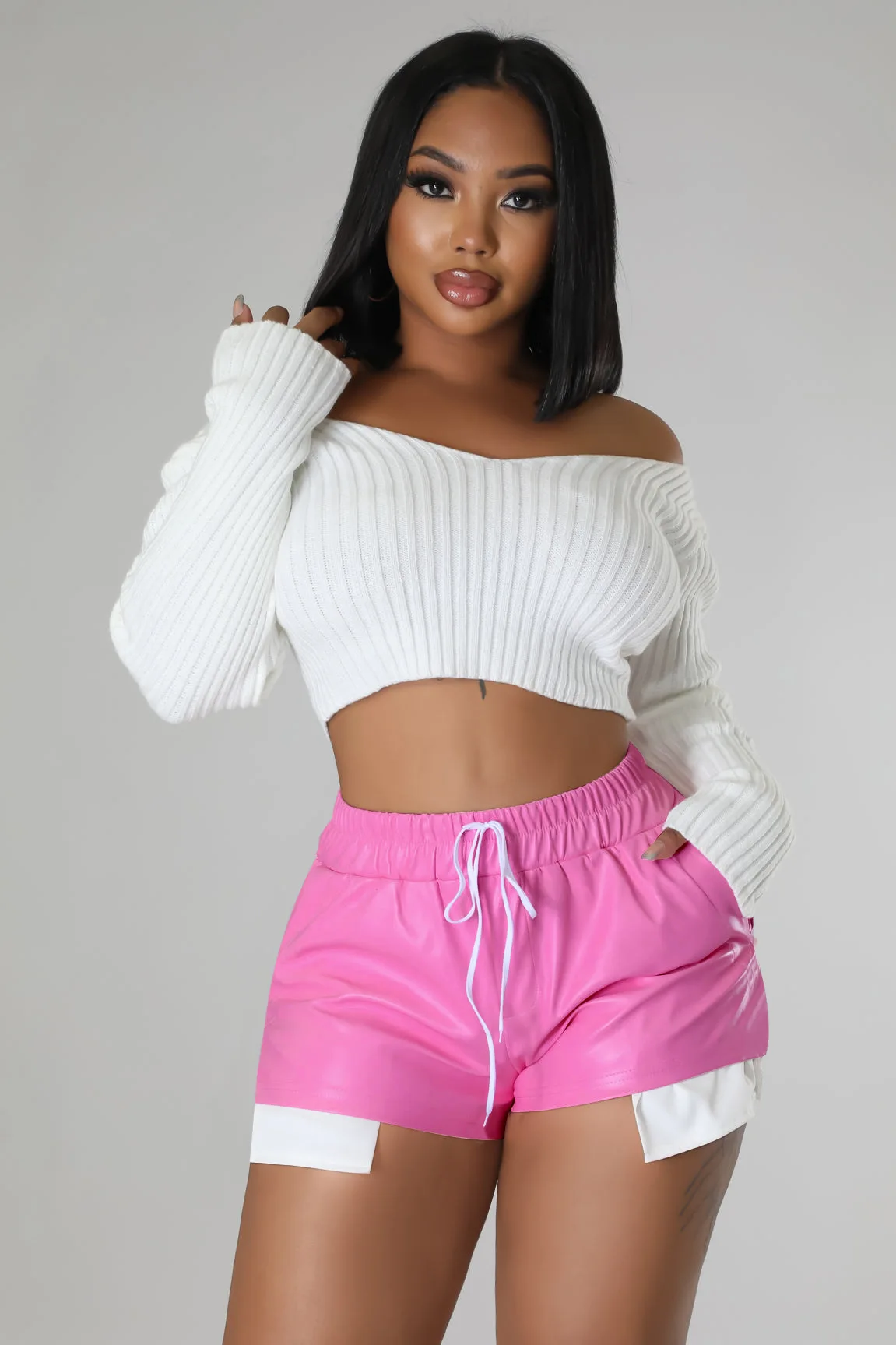 Sexy Nightclub Leather Shorts Women High Waist Fashion Push Up Leather Short with Pockets Sports Streetwear Womens Hot Shorts