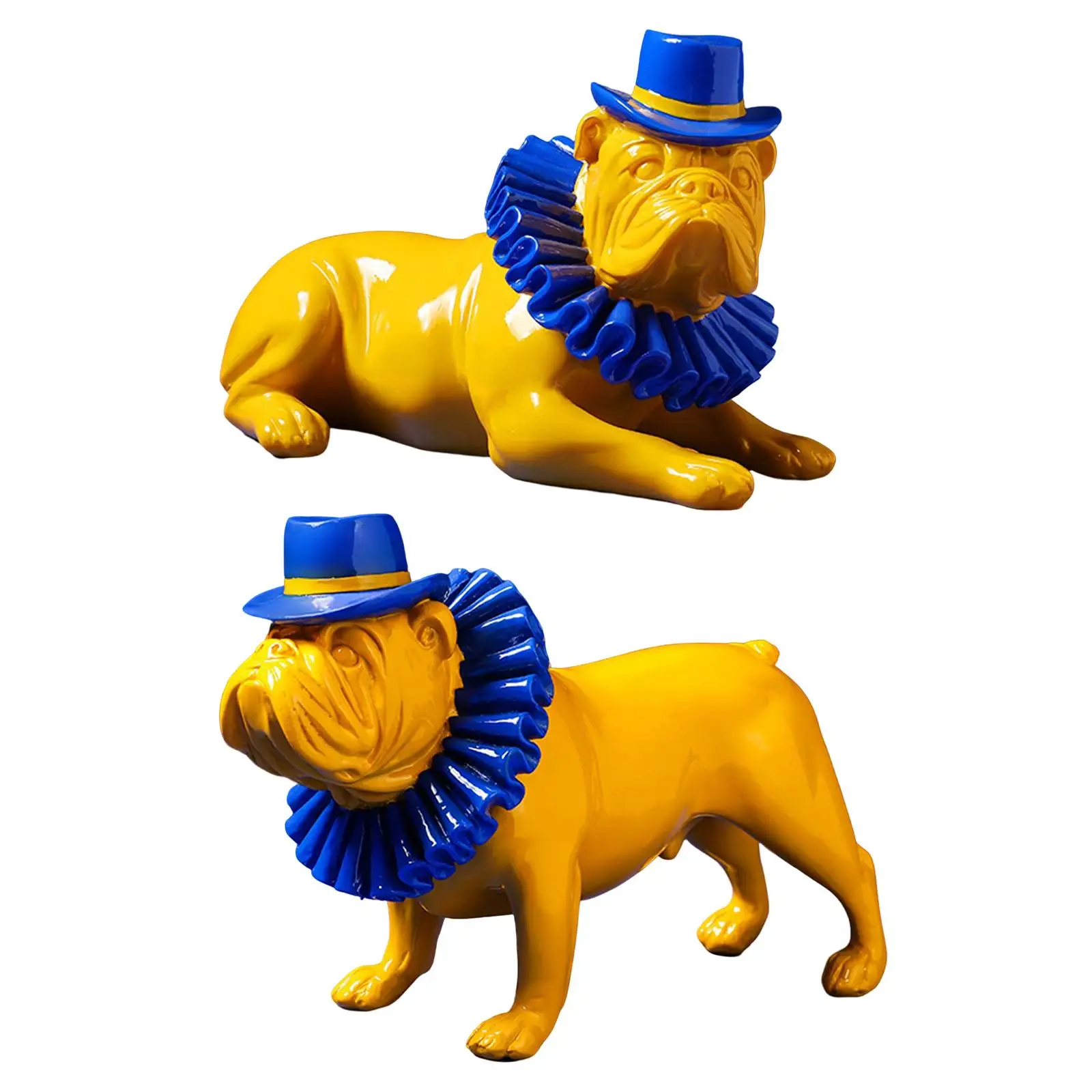 

Creative Dog Statue Crafts Puppy Figurine for Farmhouse Desktop TV Cabinet Decoration