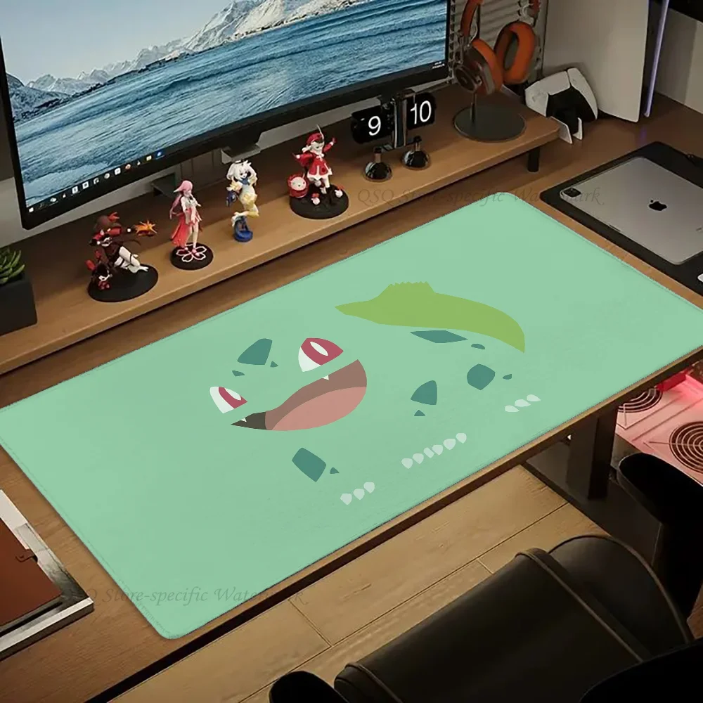Cute B-Bulbasaur P-pokemon Mousepad Large Gaming Mouse Pad LockEdge Thickened Computer Keyboard Table Desk Mat