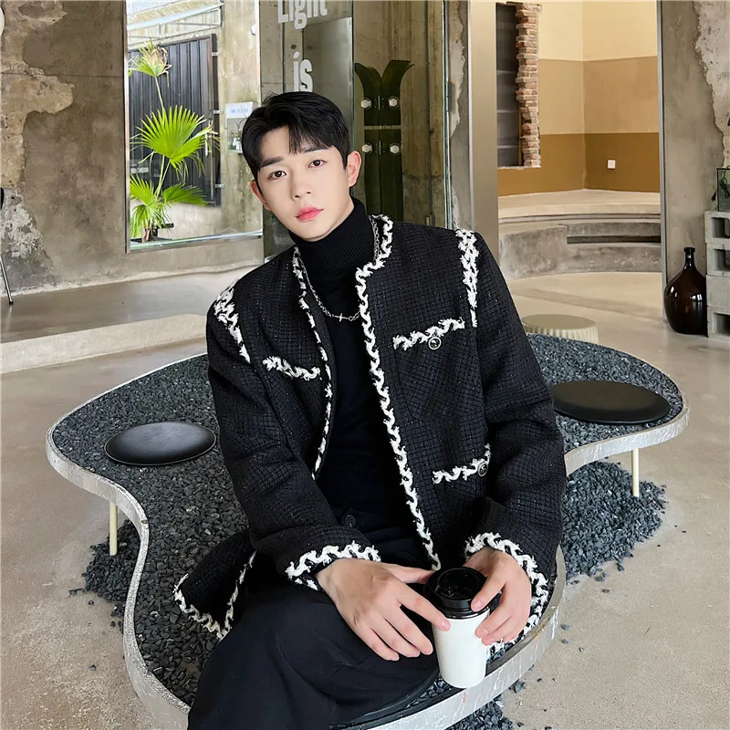 HKSH 2024 осенне-зимняя новая мужская куртка Tide Punk Trend маленькая ароматная ткань