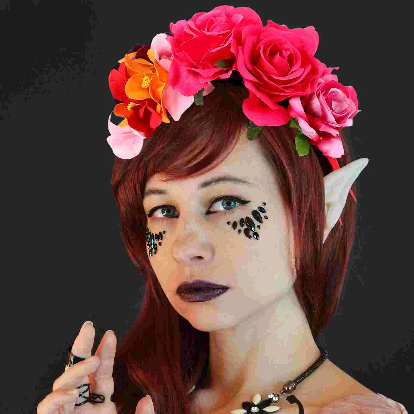 Хэллоуин бант для волос орхидея повязка на голову обручи гирлянды косплея мисс