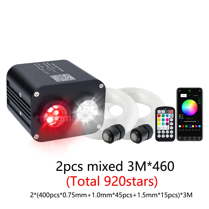 

kingmaled 20 Вт RGBW Оптоволоконный автомобильный светильник