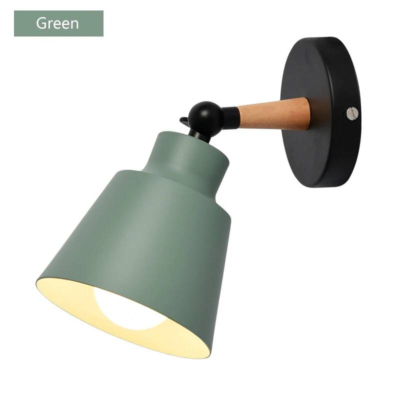 

Scandinavian Modern Minimalist Style Bedroom Wall Lamp American Rustic Iron Macaroon Restaurant Bar Living Room TV Wall Lamp