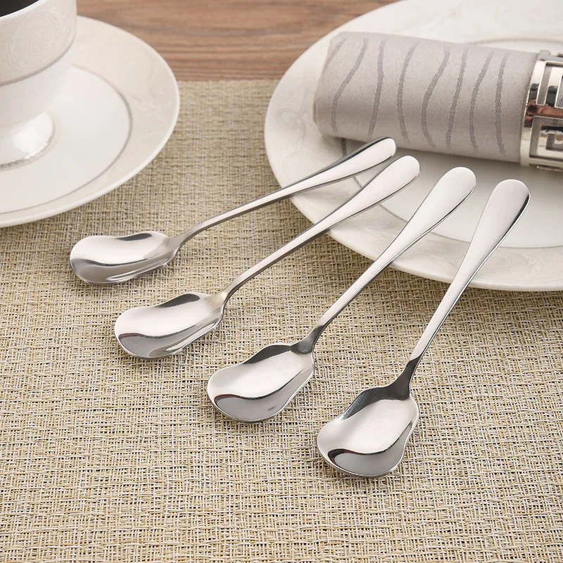 

5/10 шт., десертная ложка для мороженого, из нержавеющей стали