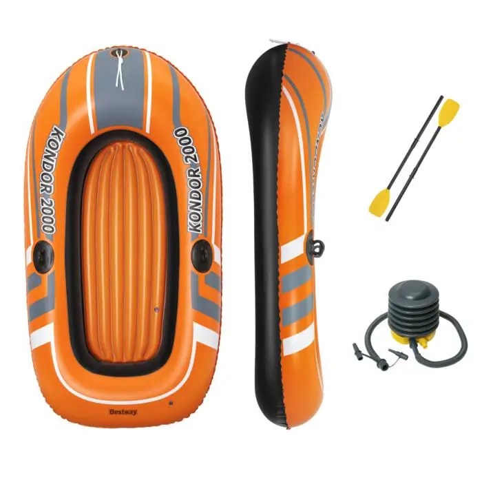 

Bestway Hydro-Force Raft Set Kondor 2000 Inflatable Beach Boat With Oar & Pump