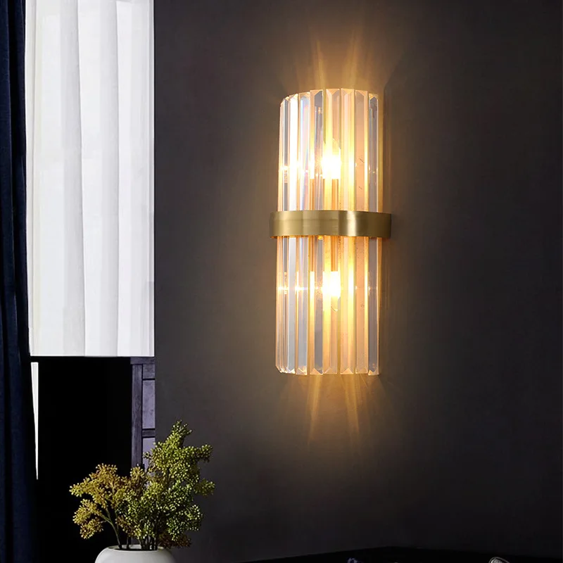 Modern Crystal wall lamp  Living room LED wall lamp Wall Sconce Lamp Decor Lights Home Bedside aisle entrance Indoor Lighting