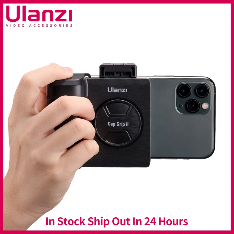Ulanzi CG01 Phone Handheld Selfie Booster Shutter Wireless Bluetooth Selfie Clamp With Cold Shoe for IOS Android CapGrip Upgrade