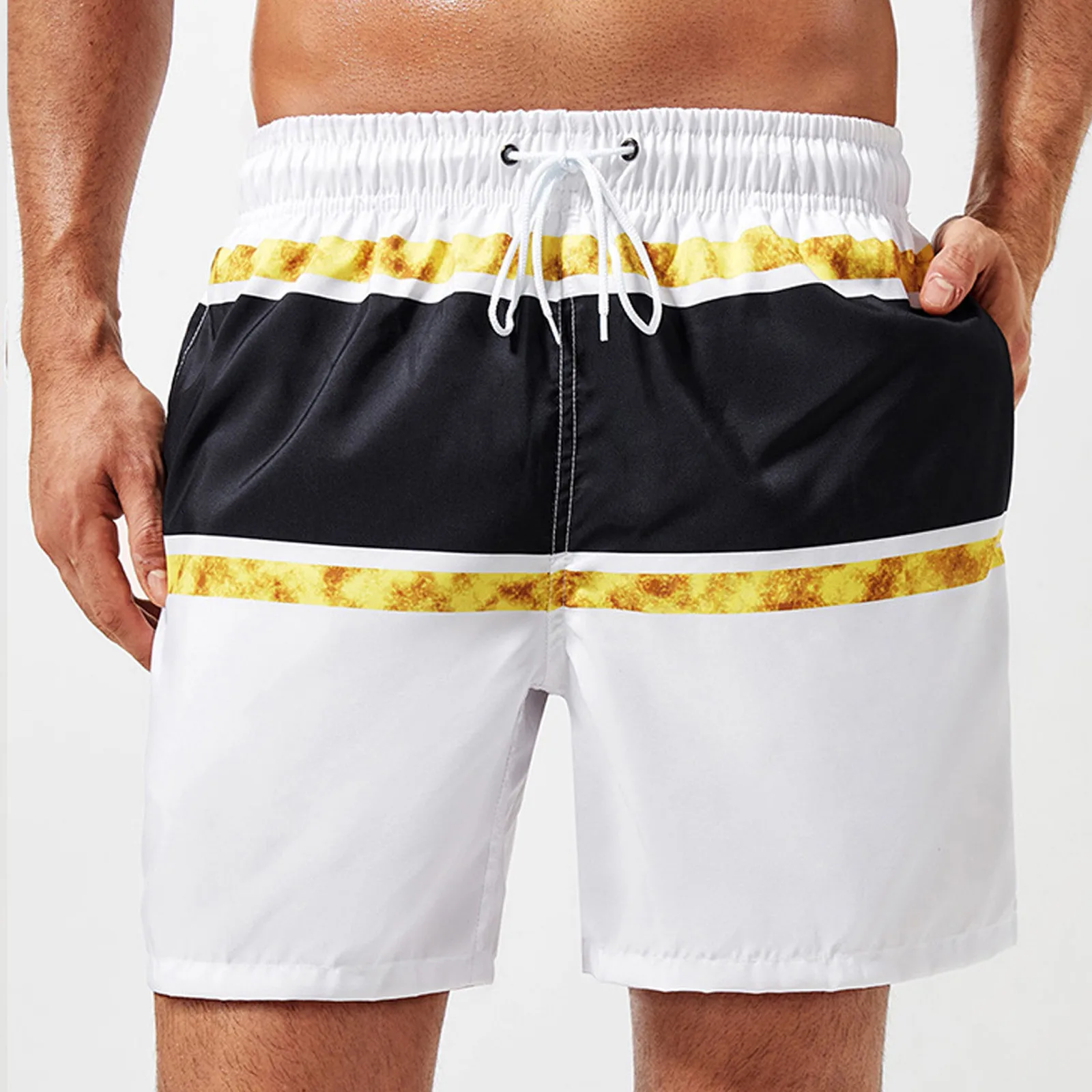 

Men's Swimming Board Shorts Bathing Suits for Men Fashion Swim Sport Trunks Quick Dry Swimwear with Mesh Lining Pocket