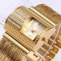 gift female watch gold womens bracelets watches luxury creativity clock top brand steel strap waterproof wristwatches for ladies