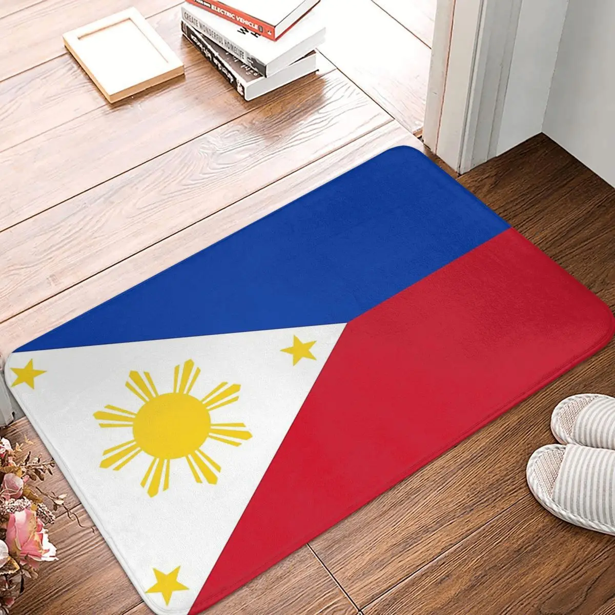 

National Flag Bedroom Mat Philippines Filipino Sticker Poster Doormat Living Room Carpet Entrance Door Rug Home Decor
