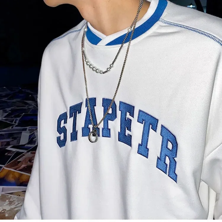 

New Streetwear Loose Casual Woman Hoodie O Neck Pullovers Long Sleeve Summer Elasticwomen Sweatshirt Tops 2022 Los Angles ins